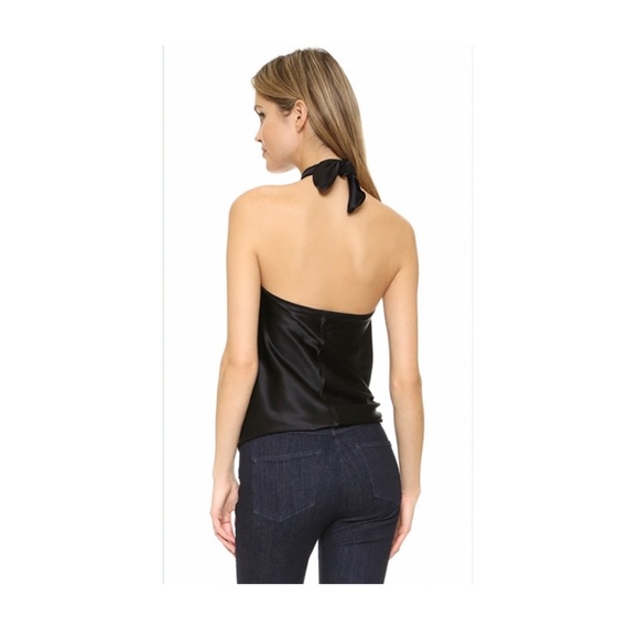 Ramy Brook Harriet Silk Halter Top in Black. - Picture 5 of 12